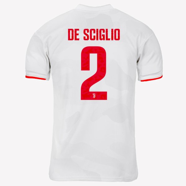 Camiseta Juventus NO.2 De Sciglio Replica Segunda Ropa 2019/20 Gris Blanco